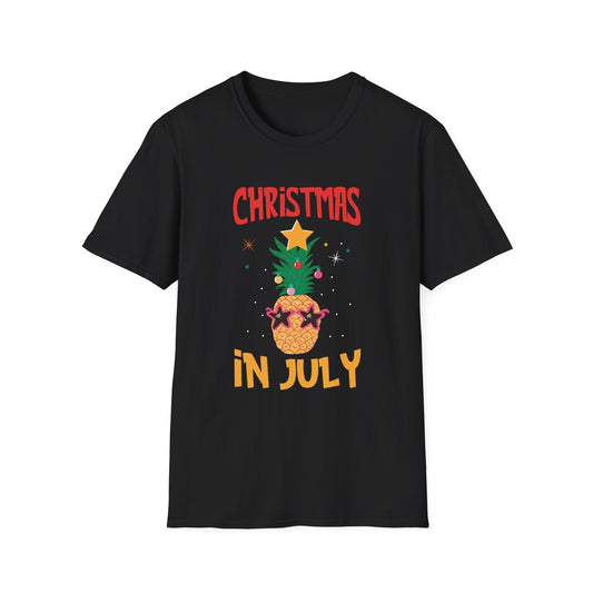 Christmas in July T-Shirt — Pineapple Santa Tree Graphic Tee
