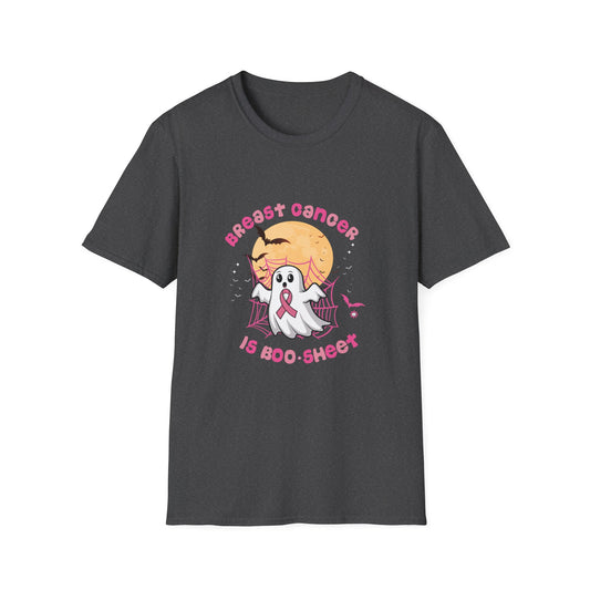 Breast Cancer Is Boo Sheet Halloween Breast Cancer Awareness Unisex  Tee,