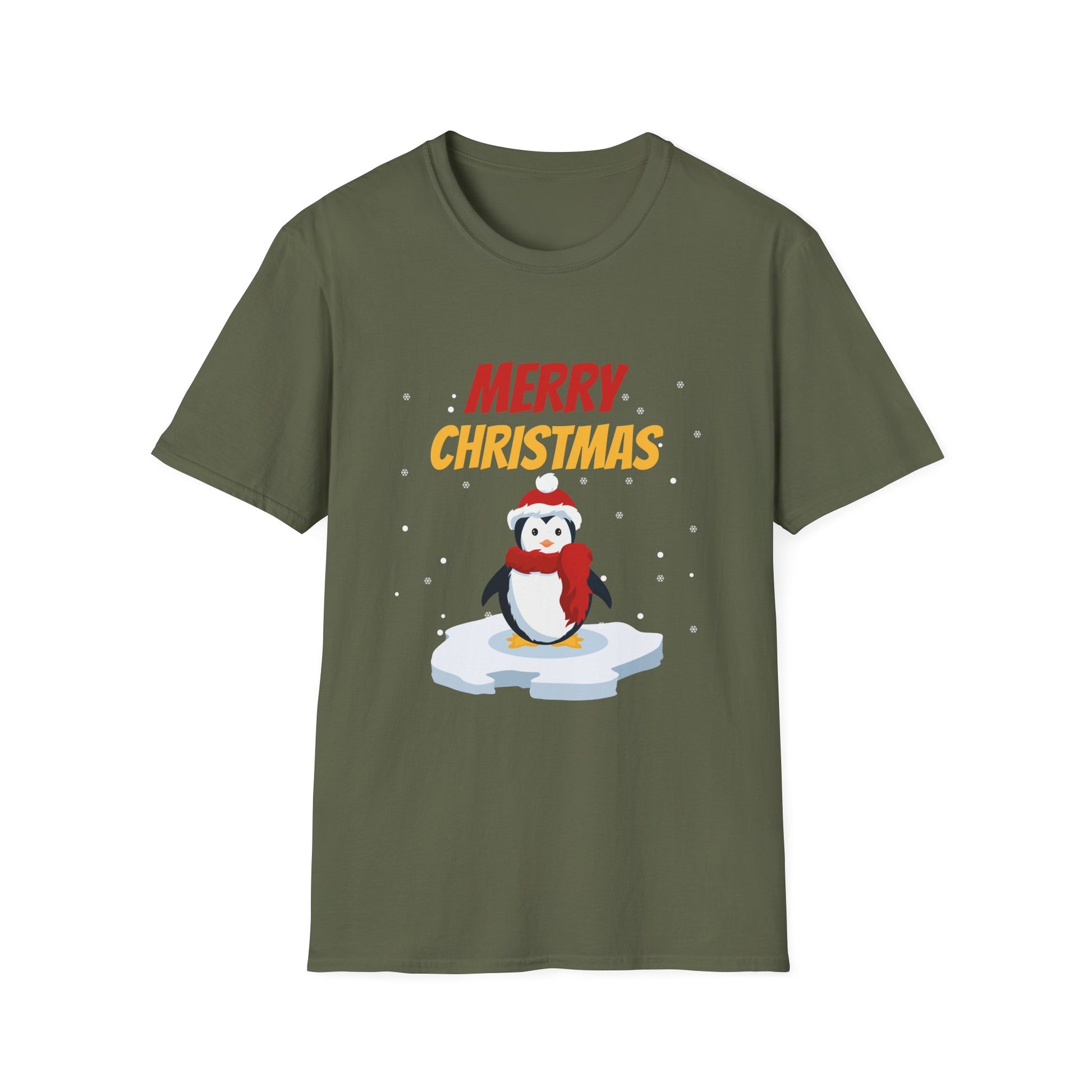 Christmas Penguin T-Shirt — "Merry Christmas" Holiday Graphic Tee
