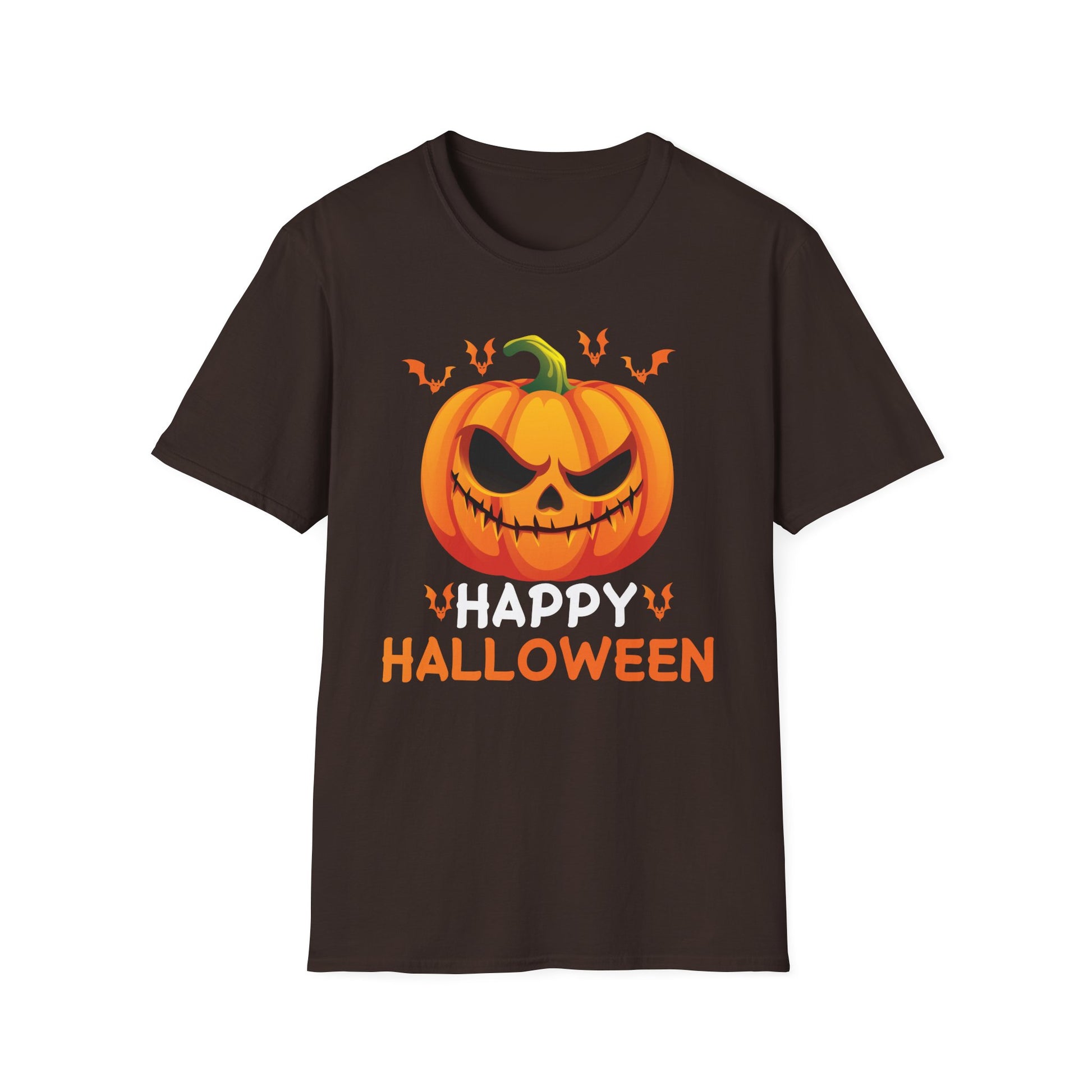 Halloween Pumpkin T-Shirt — Jack-O'-Lantern "Happy Halloween" Tee