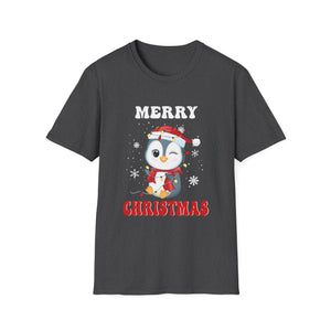 Christmas Shirt Penguin Family Christmas TShirts Christmas Unisex T-Shirt
