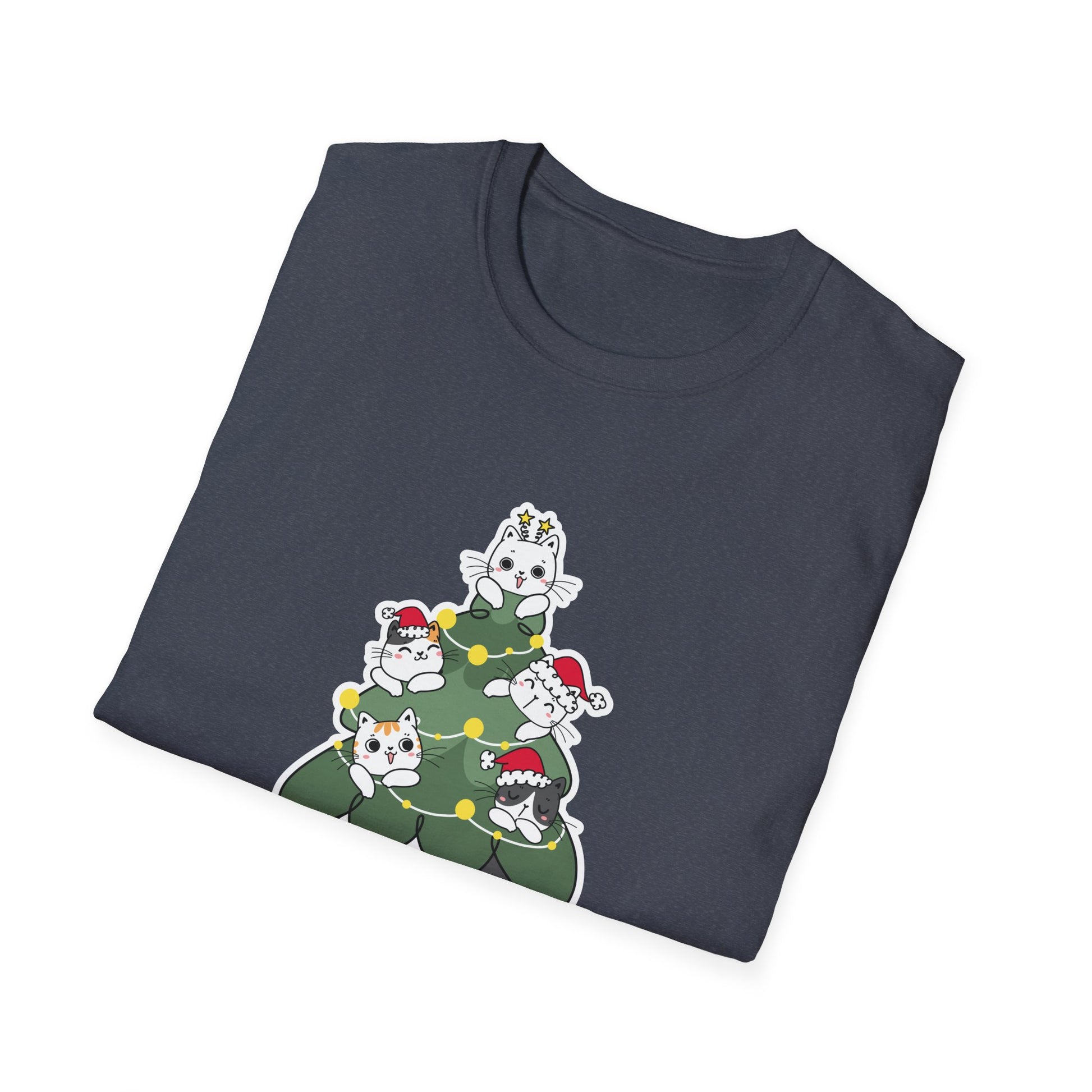 Cats For Everybody Christmas Cat Funny Xmas Women Santa Unisex T-Shirt