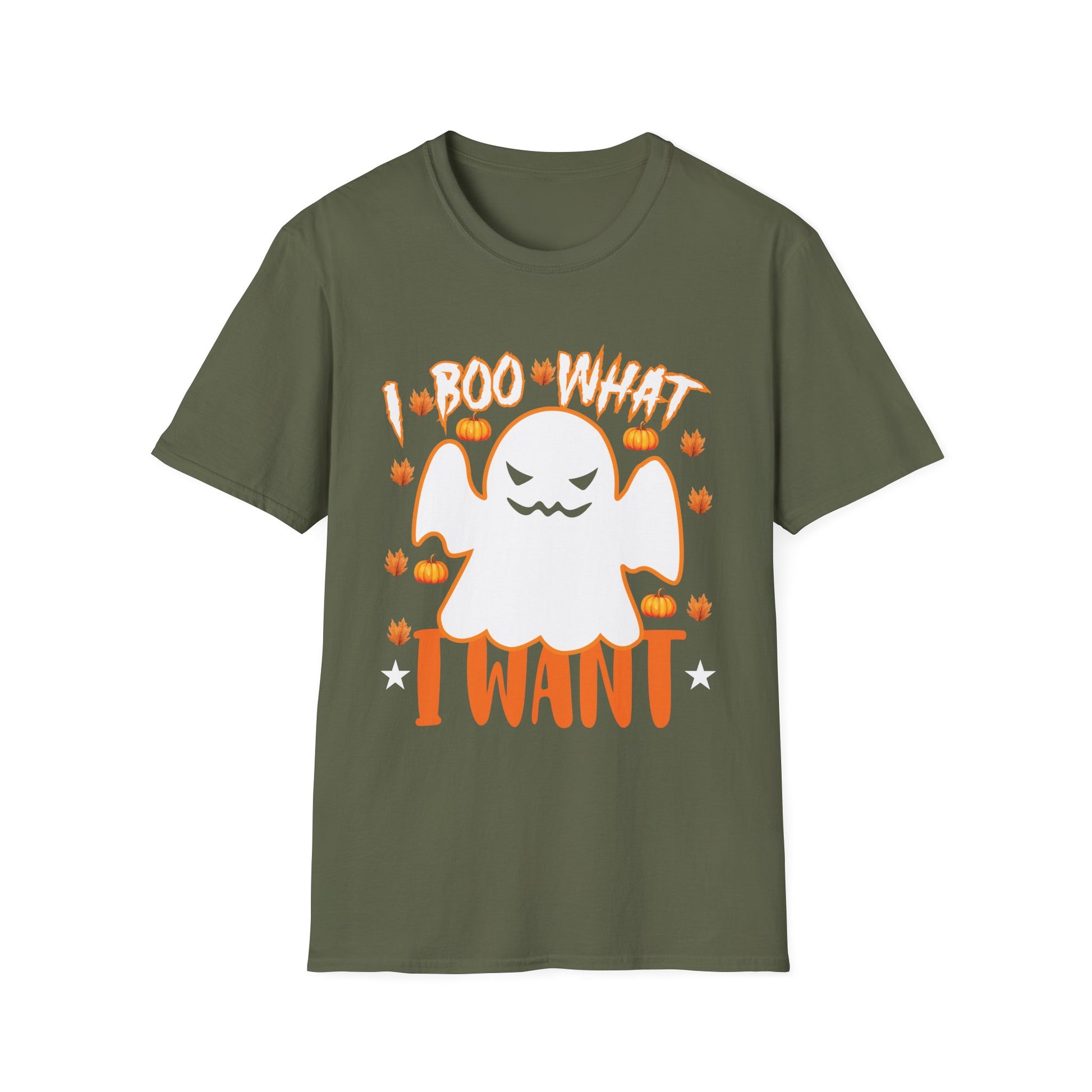 Halloween Ghost T-Shirt — "Boo What I Want" Cute Spooky Tee
