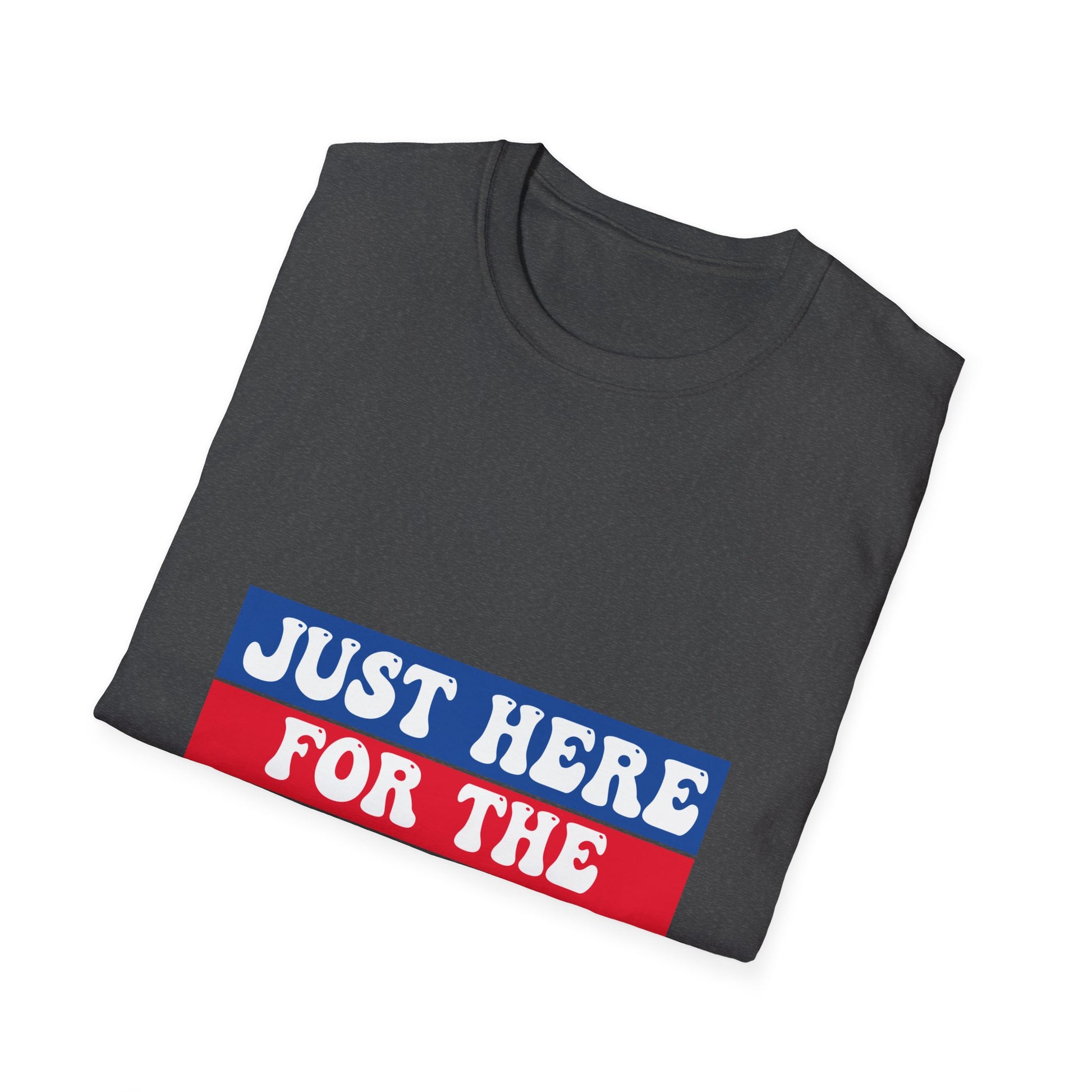 T-Shirt — "Just Here for the Fireworks" Patriotic Fourth of July Tee