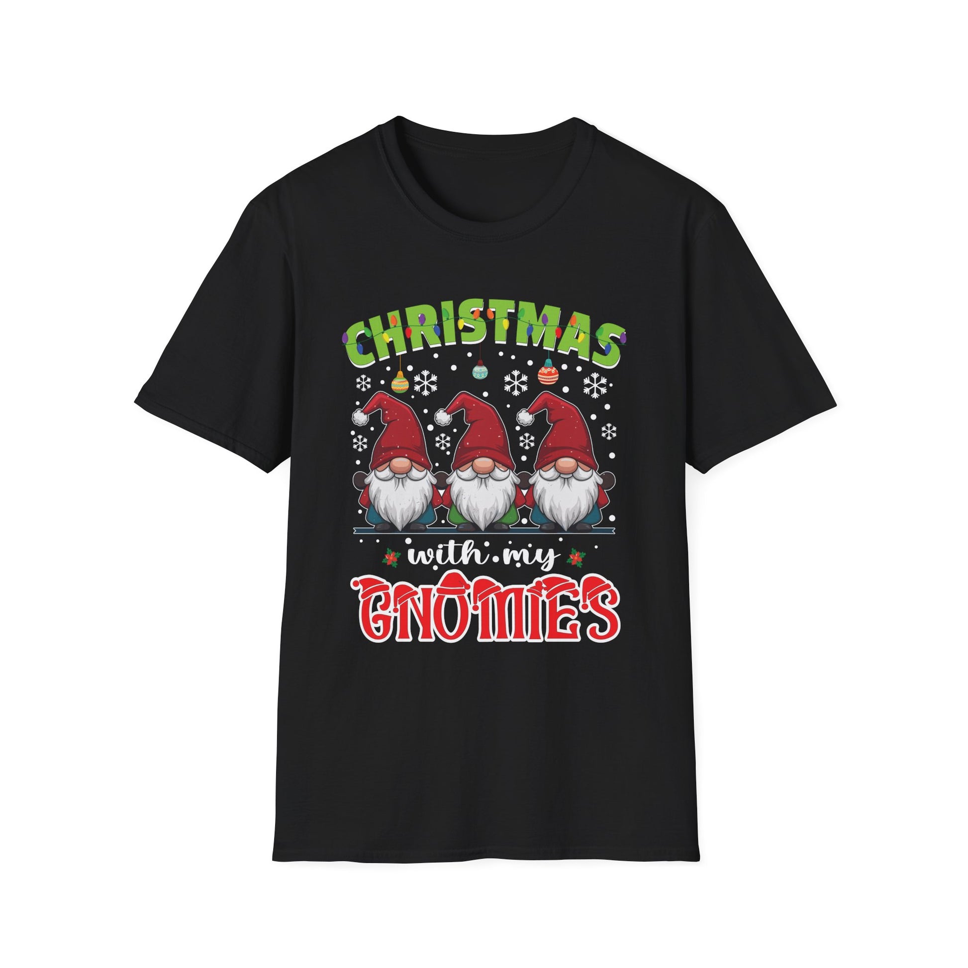 Christmas Gnomes T-Shirt — "Christmas with My Gnomies" Holiday Tee
