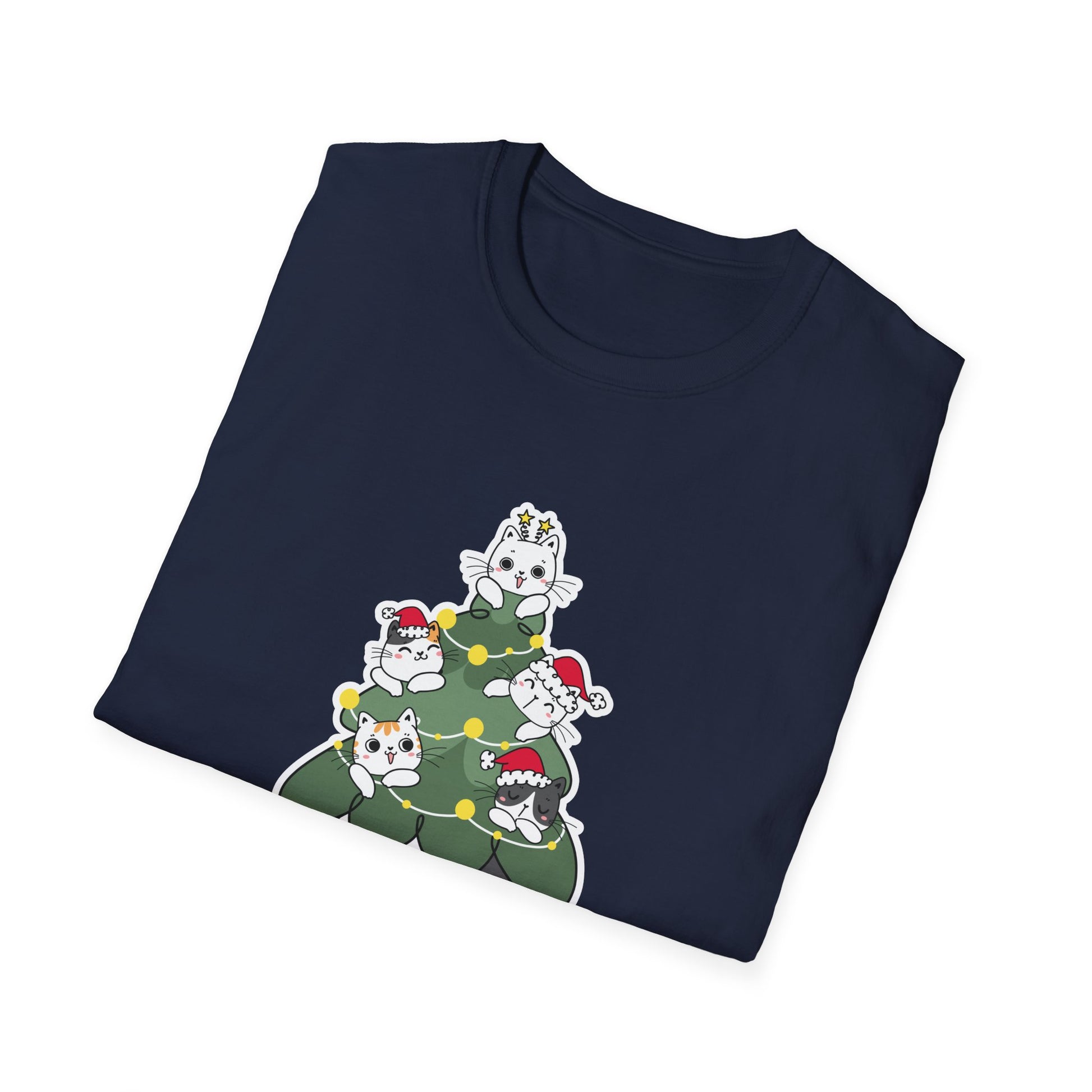 Cats For Everybody Christmas Cat Funny Xmas Women Santa Unisex T-Shirt