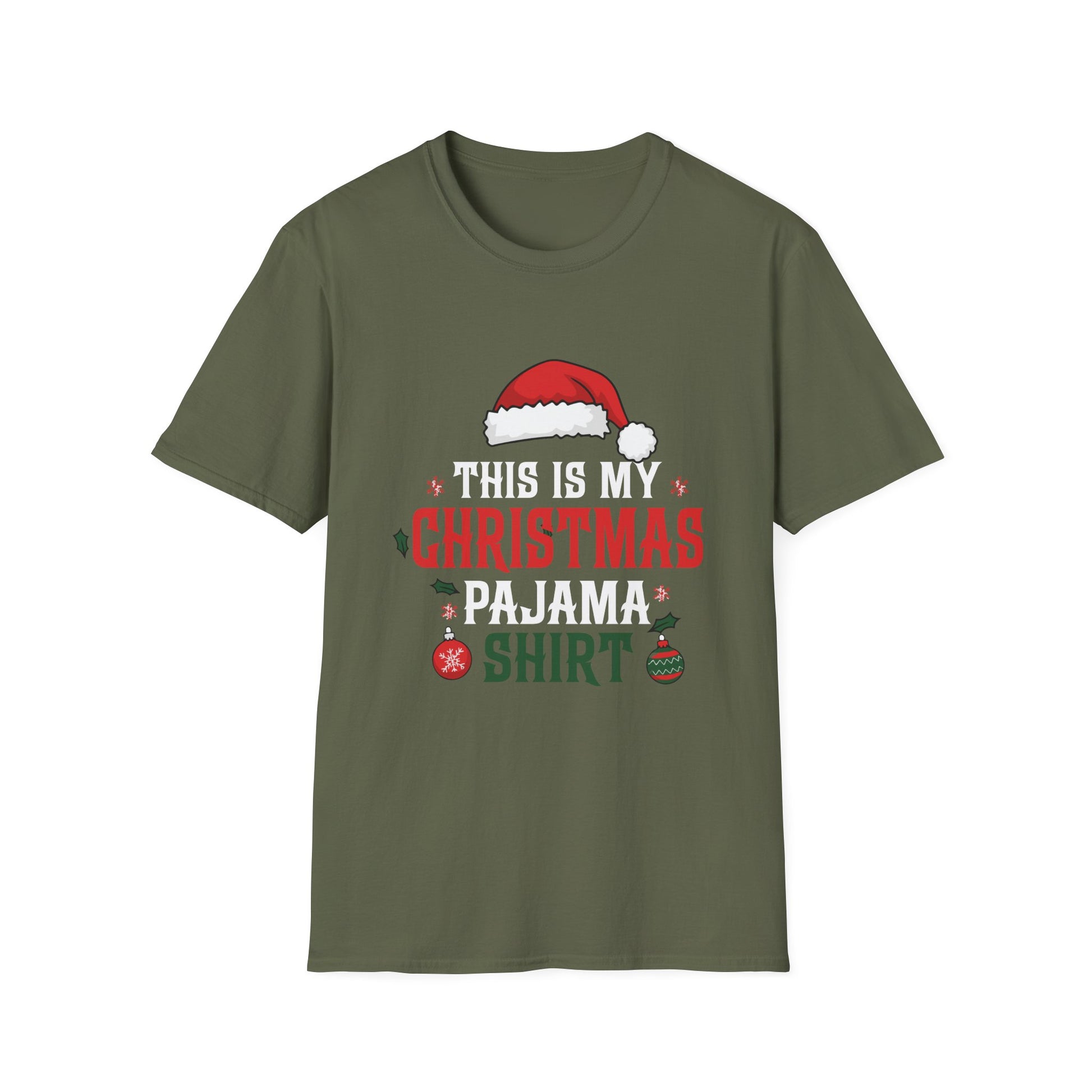 Christmas Pajama Shirt T-Shirt — “This Is My Christmas Pajama Shirt” Holiday Tee