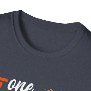 One Thankful Pre-K Teacher T-Shirt — Thanksgiving Teacher Tee with Pumpkin & Leaves  Unisex T-Shirt