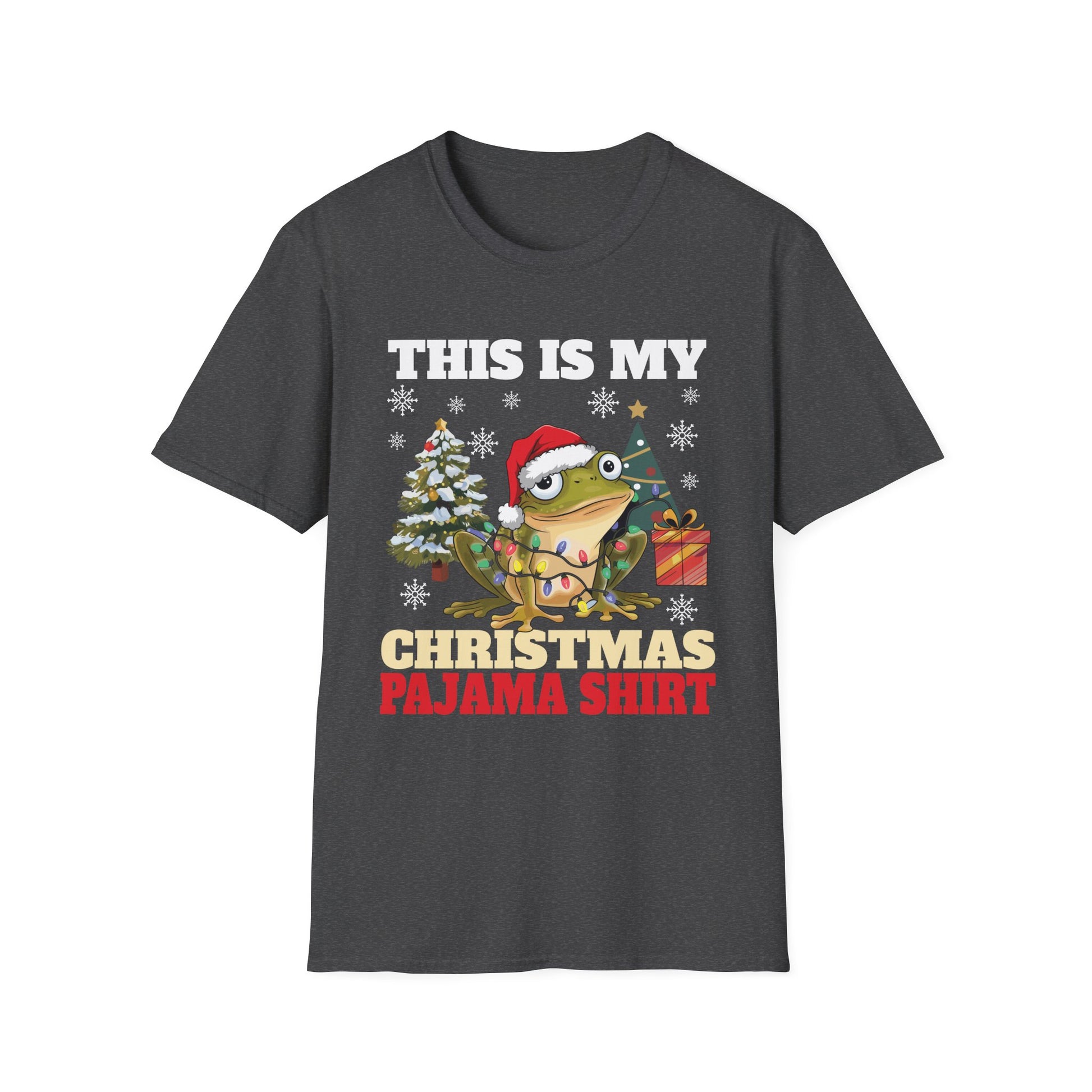 This Is My Christmas Pajama Shirt T‑Shirt — Funny Frog Santa Holiday Tee