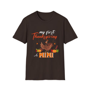 My First Thanksgiving as Mimi T-Shirt — Baby’s First Thanksgiving Holiday Tee