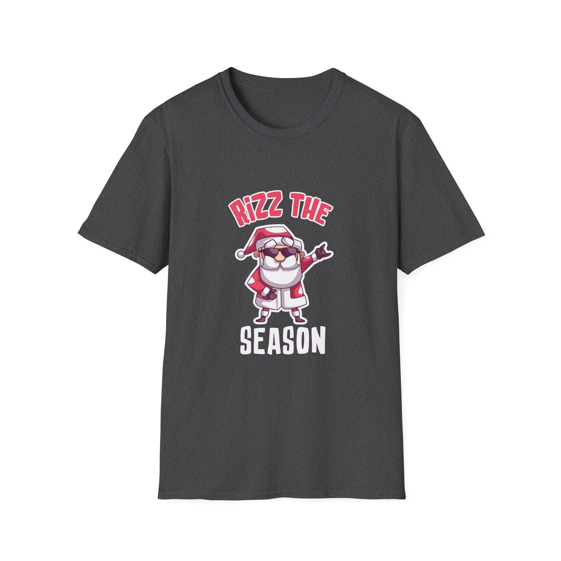 T-Shirt — "Rizz the Season" Dabbing Santa Holiday Graphic Tee