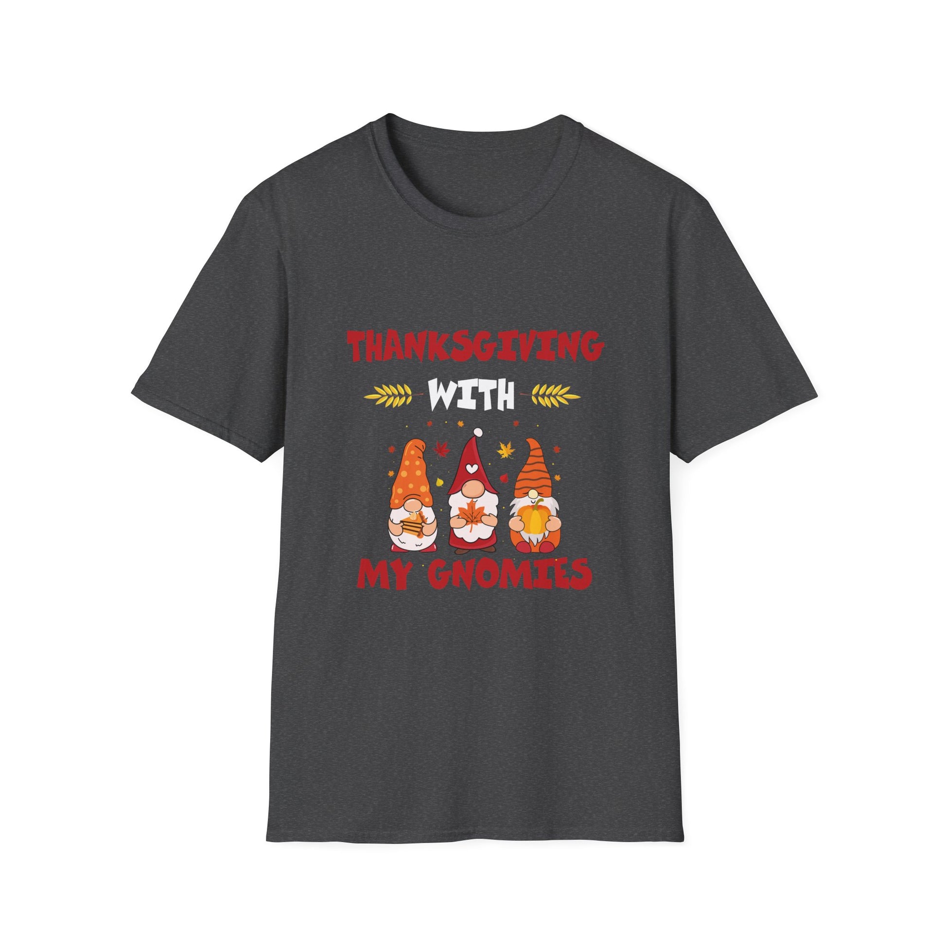 Thanksgiving With My Gnomies T-Shirt — Cute Fall Gnome Tee for Family & Friends