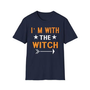 I'm With The Witch T-Shirt — Funny Halloween Couple Arrow Tee