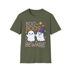 Boo-Boos Beware Halloween T-Shirt — Cute Ghosts Graphic Tee