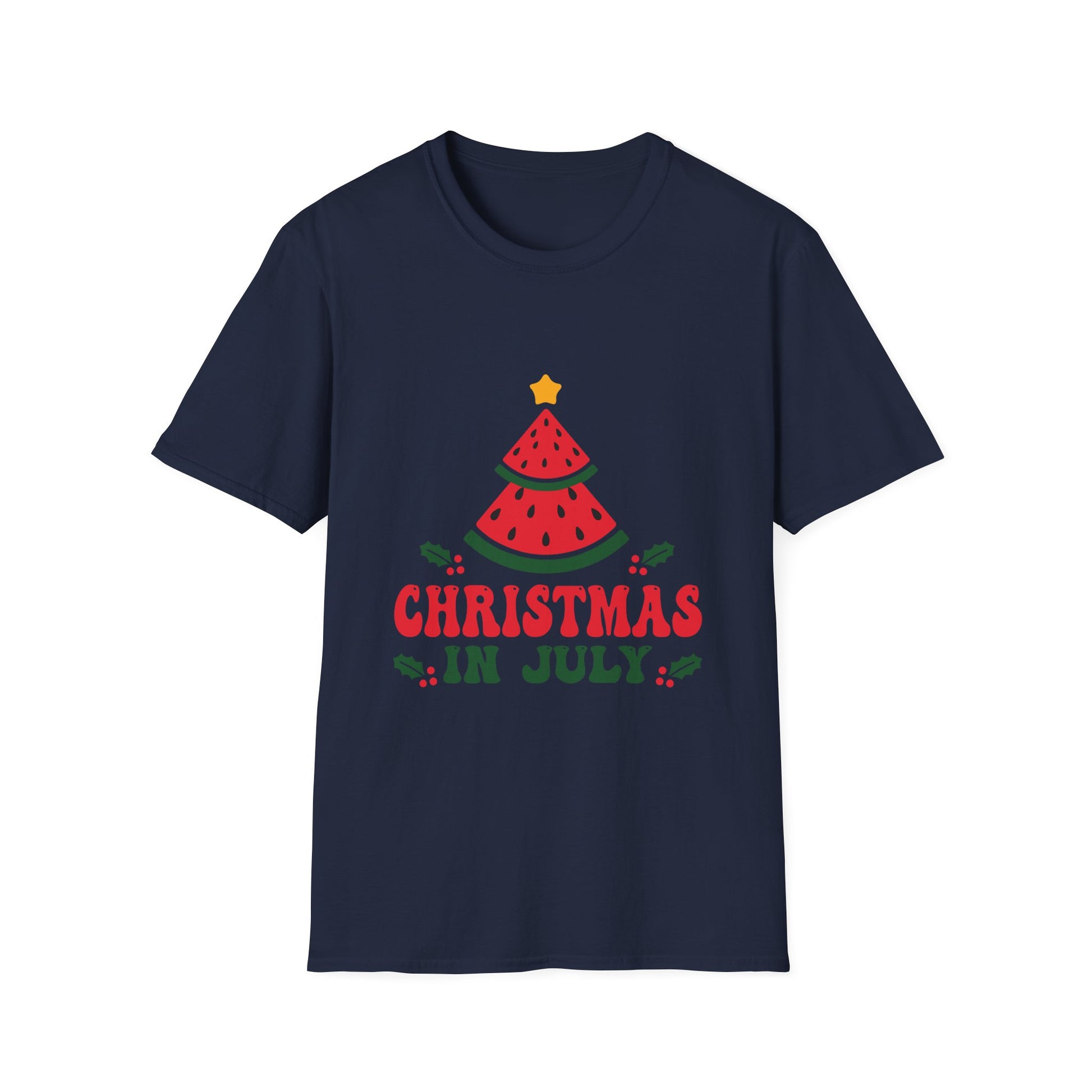 Christmas In July Watermelon Christmas Tree Unisex T-Shirt