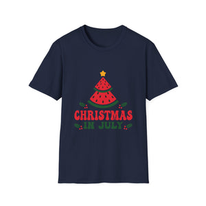 Christmas In July Watermelon Christmas Tree Unisex T-Shirt