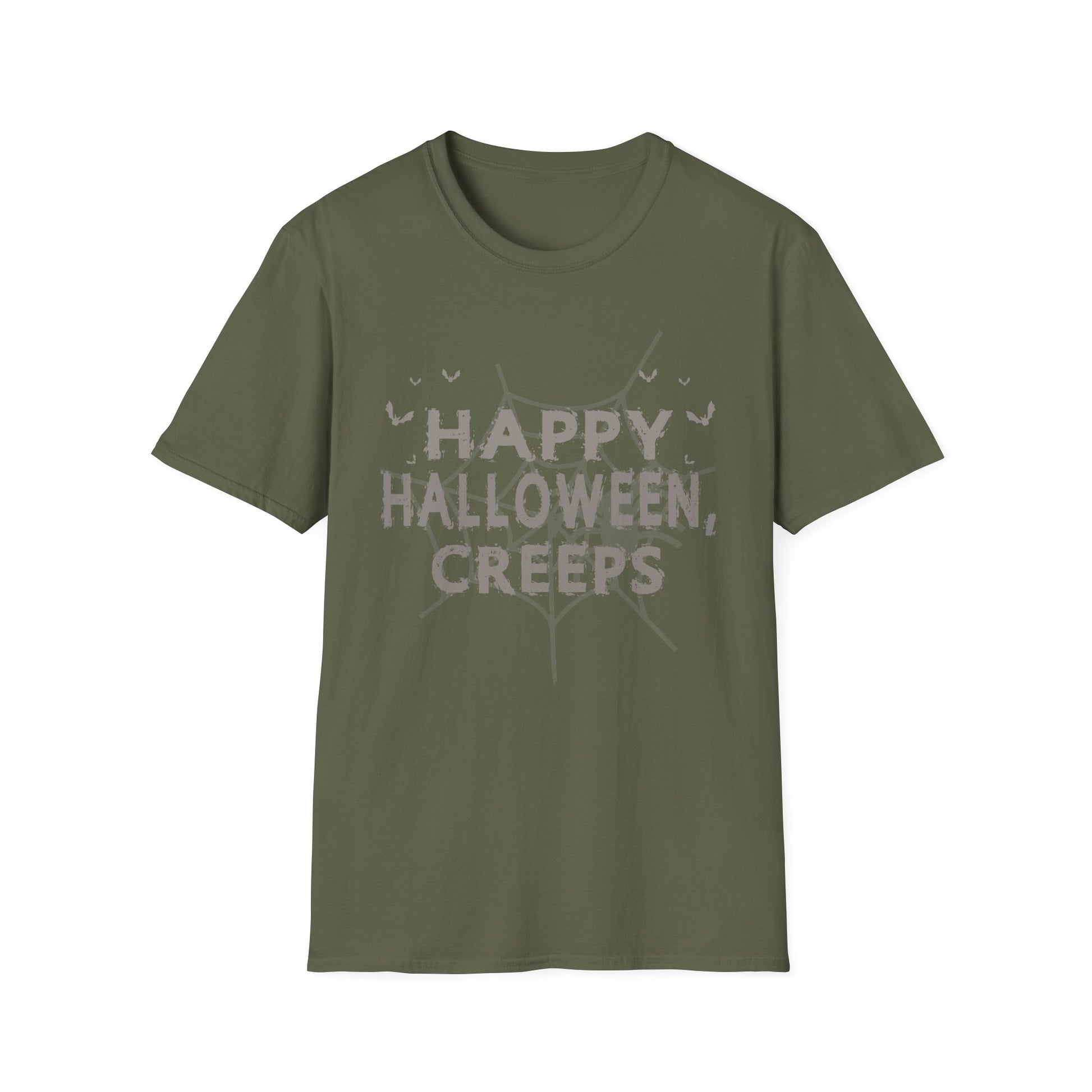 Halloween Creeps T-Shirt — "Happy Halloween, Creeps" Spooky Graphic Tee