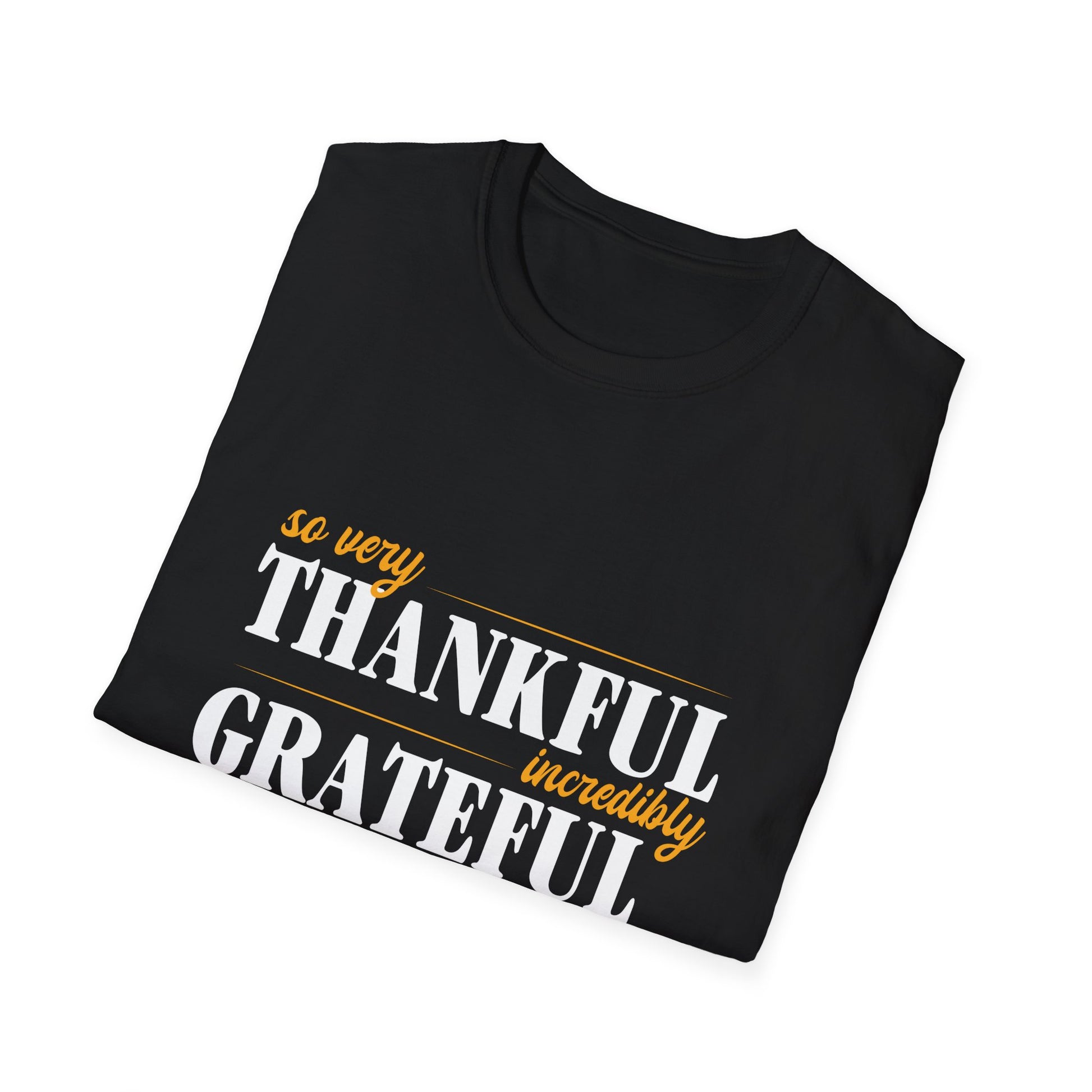 Thankful Grateful Blessed T-Shirt — Inspirational Thanksgiving Tee