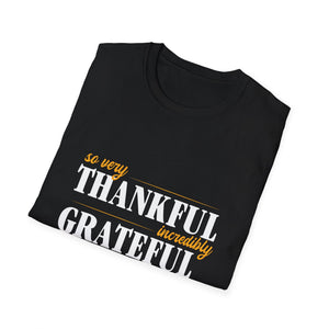 Thankful Grateful Blessed T-Shirt — Inspirational Thanksgiving Tee