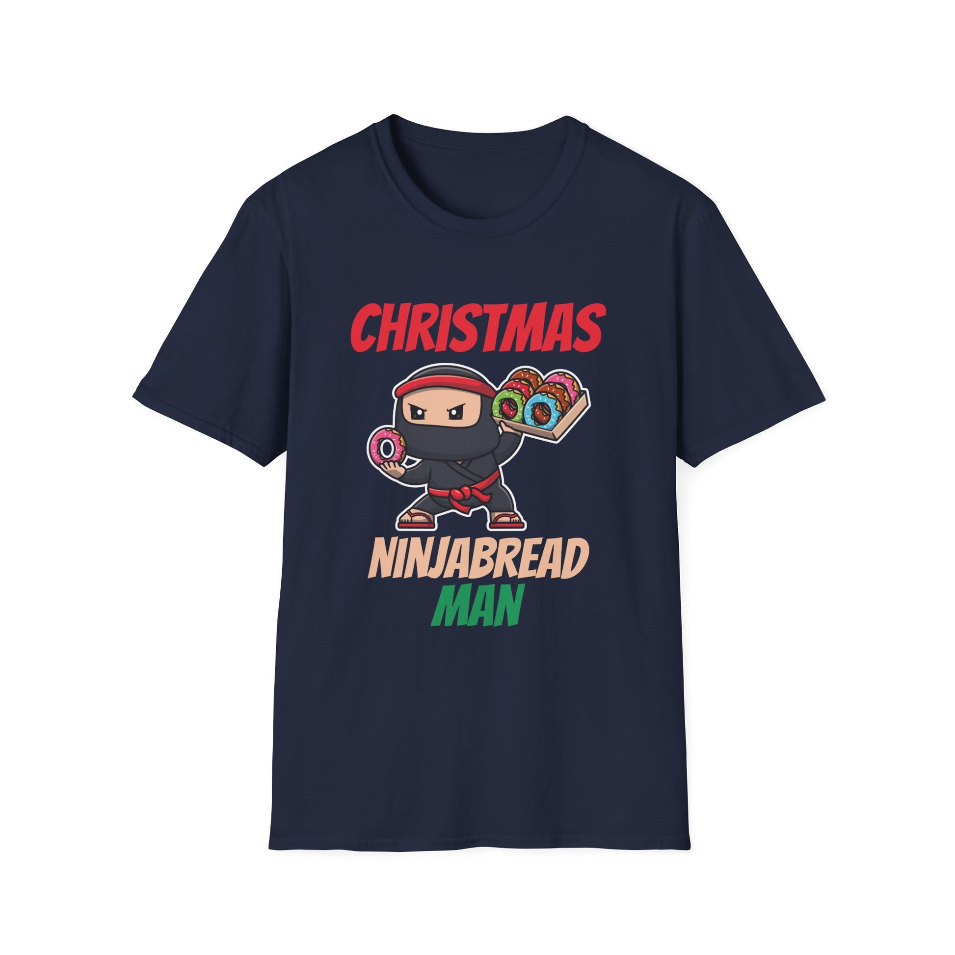 Christmas Ninjabread Man T-Shirt — Cute Ninja Gingerbread Holiday Tee