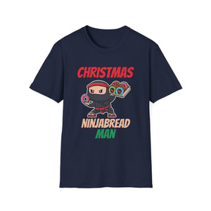 Christmas Ninjabread Man T-Shirt — Cute Ninja Gingerbread Holiday Tee