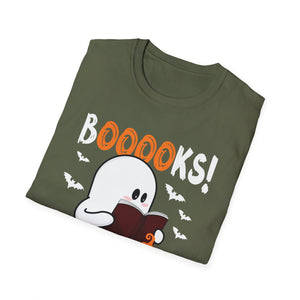 Halloween Ghost Booklover T-Shirt — 