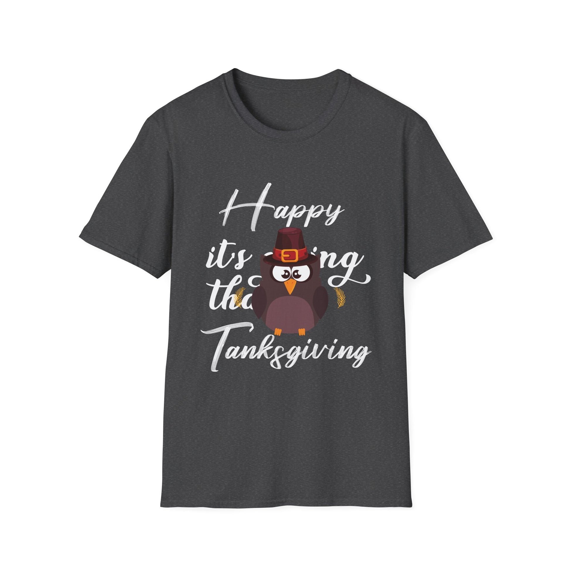 Thanksgiving T-Shirt — "Happy it's turkey time Thanksgiving" Cute Pilgrim Turkey Tee