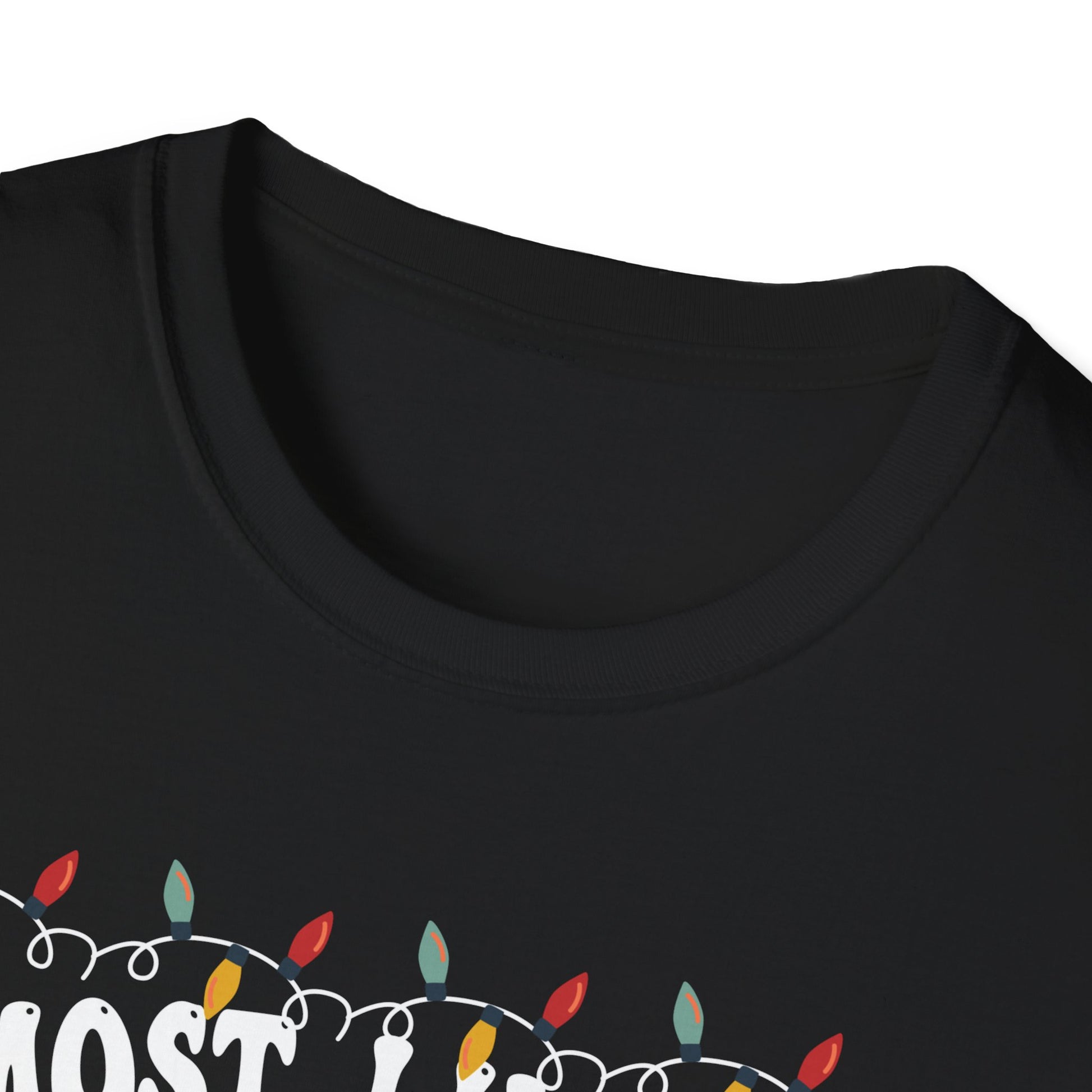 Most Likely To Nap On Christmas Family Christmas Pajamas Unisex Softstyle T-Shirt