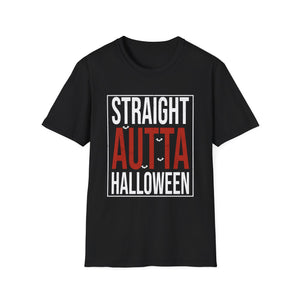Straight Outta Halloween T-Shirt — Funny Halloween Tee with Bats