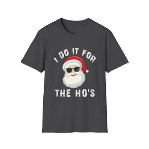 Funny Christmas T-Shirt – “I Do It For The Ho’s” Santa Tee