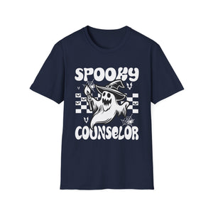 Spooky Counselor T‑Shirt — Halloween Ghost School Counselor Tee