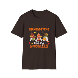 Thanksgiving With My Gnomies Happy Thanksgiving Gnome Fall Unisex T-Shirt