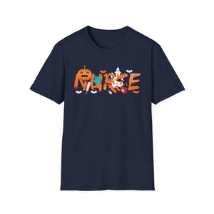 Nurse Halloween T-Shirt – Spooky Candy, Pumpkins & Ghosts Design