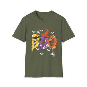 Happy Halloween Boo Spiders Witch Hat Halloween TeeUnisex Softstyle T-Shirt