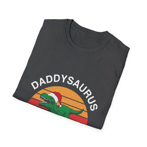 Daddysaurus T-Shirt — Retro Dino Father’s Day Tee (Santa Hat)