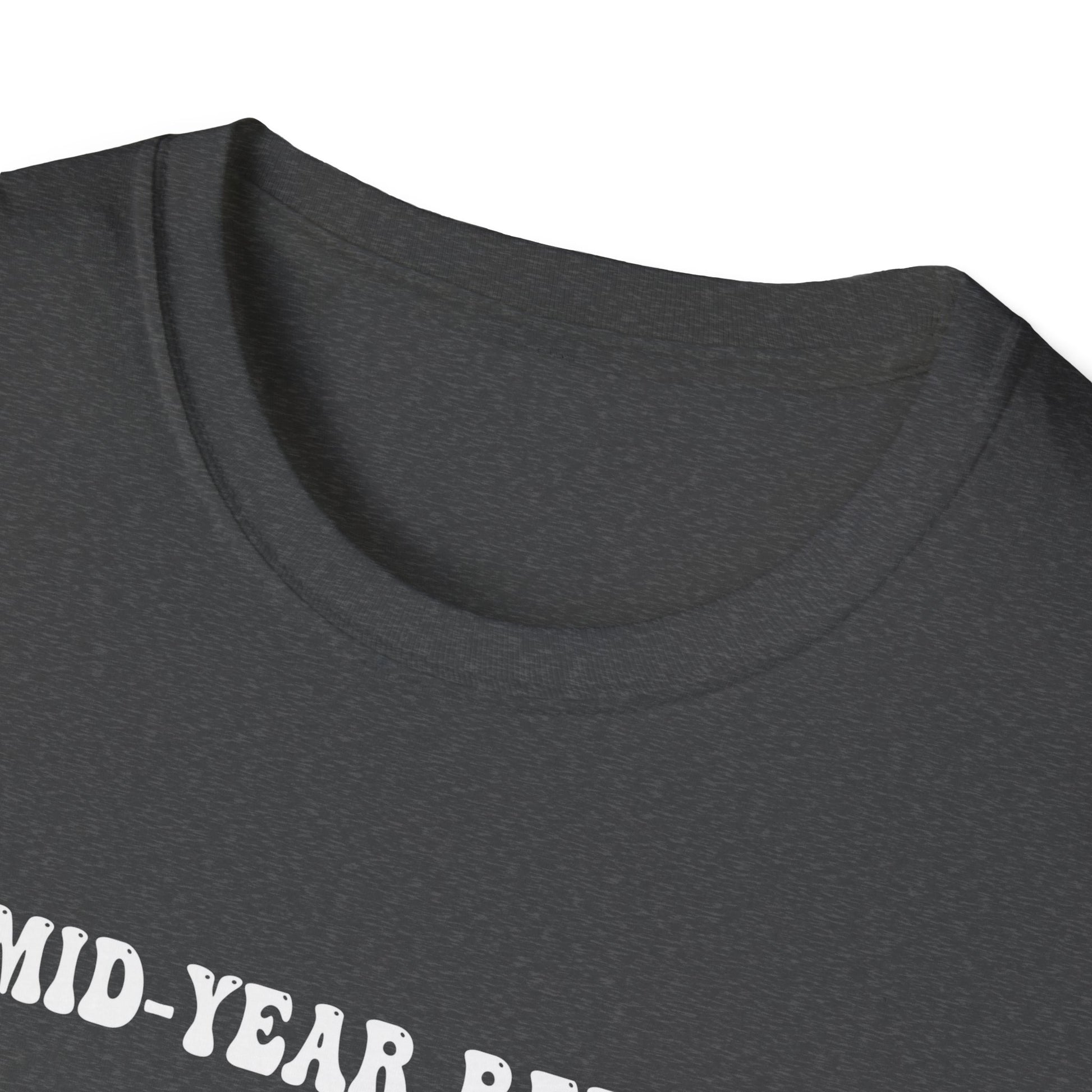 T-Shirt — "Mid-Year Report Still Naughty" Funny Santa Surfing Christmas Tee
