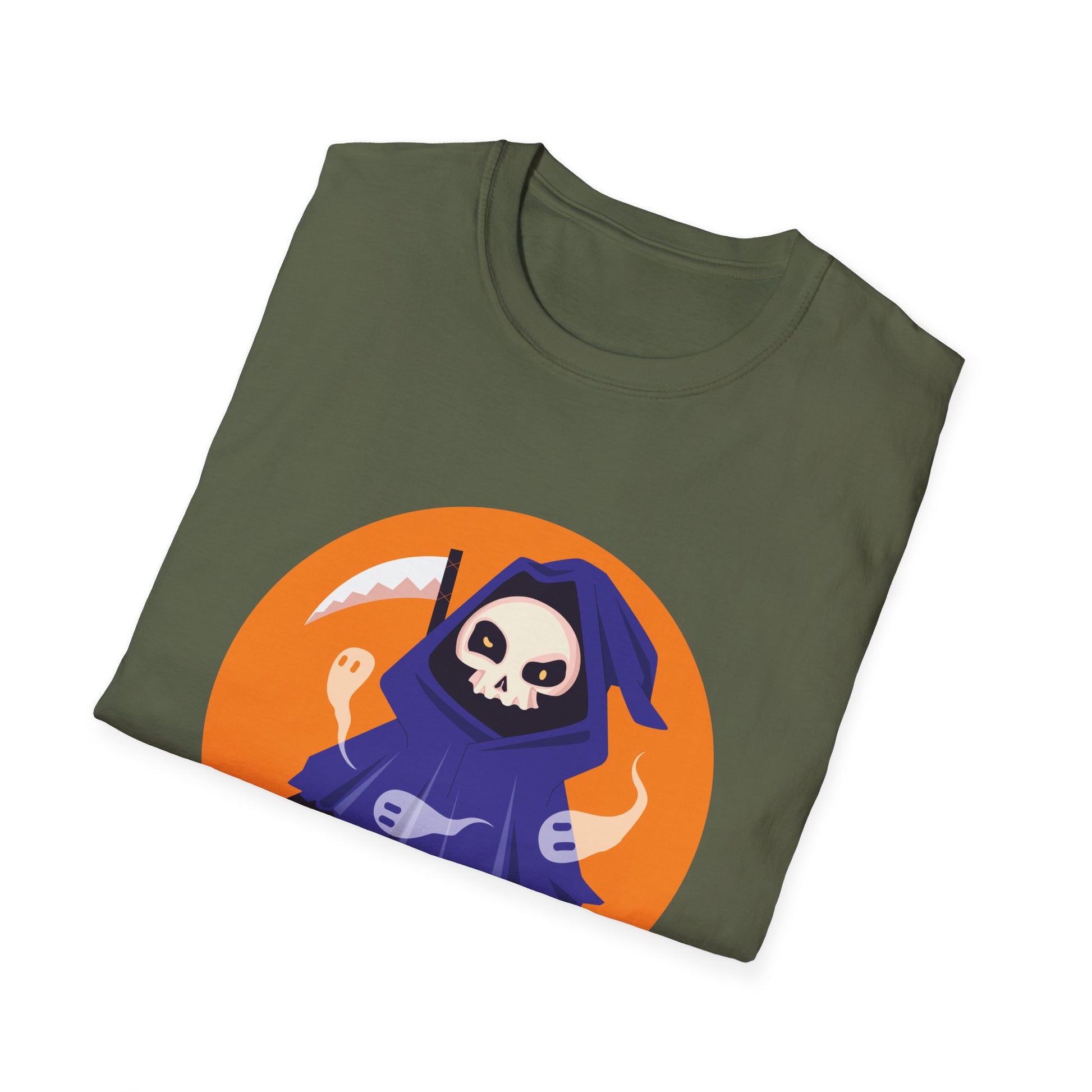 Halloween Grim Reaper T-Shirt — Cute Skeleton Costume Tee