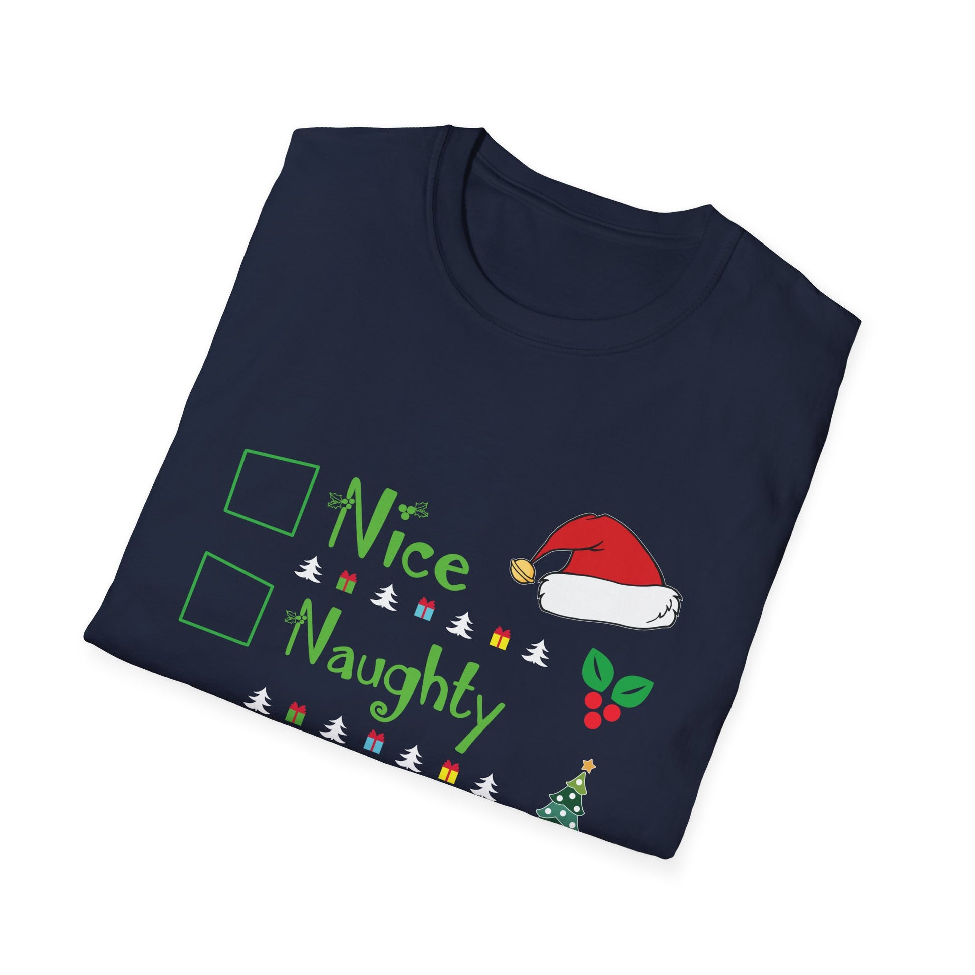 Nice Naughty Puerto Rican Puerto Rico Women Christmas Santa Unisex Softstyle T-Shirt