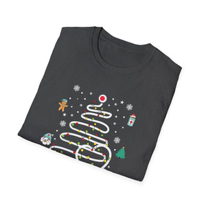 Nurse Christmas T-Shirt — Festive Holiday Tree & Medical Icons Tee