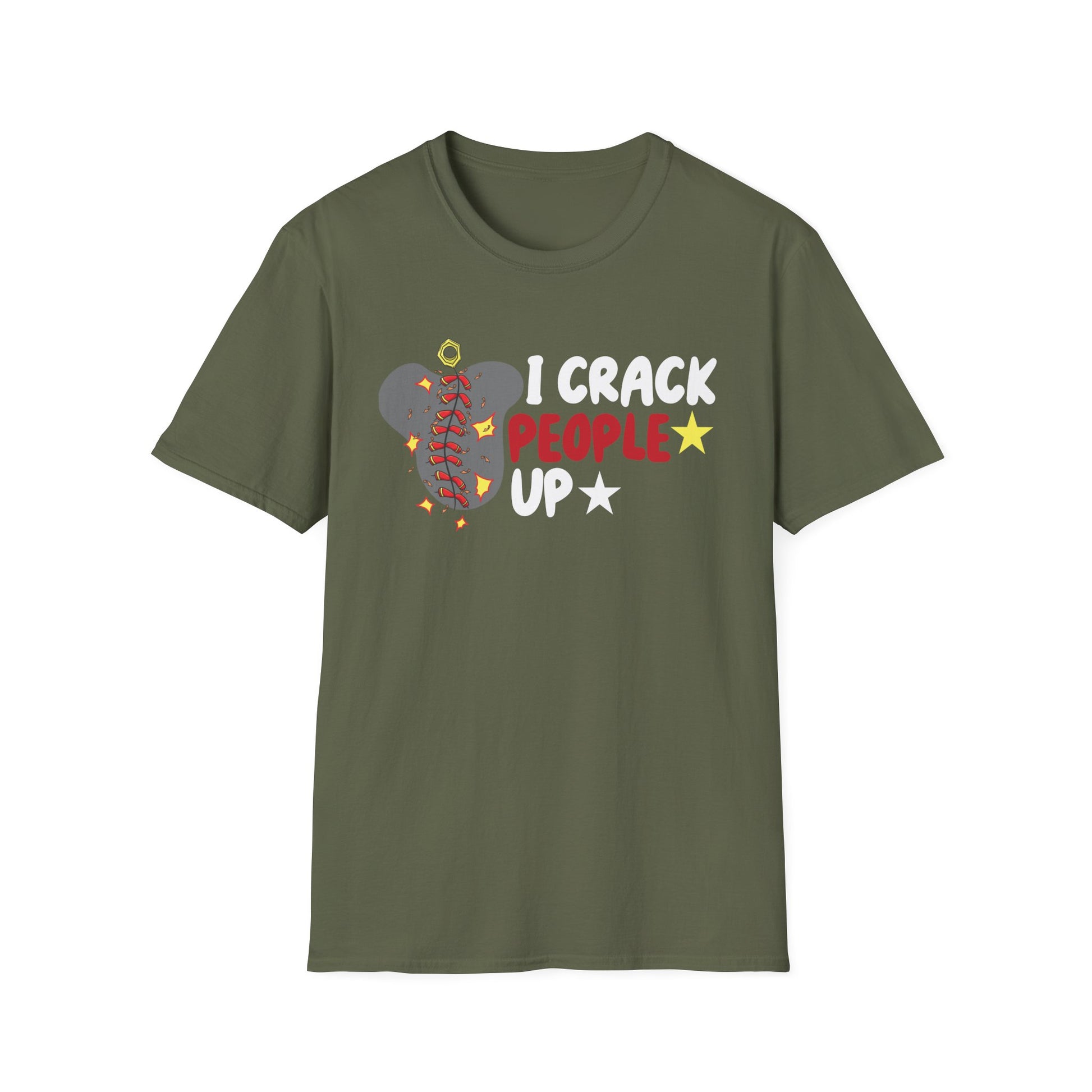 I Crack People Up T-Shirt — Funny Brain/Skull Comedy Graphic Tee