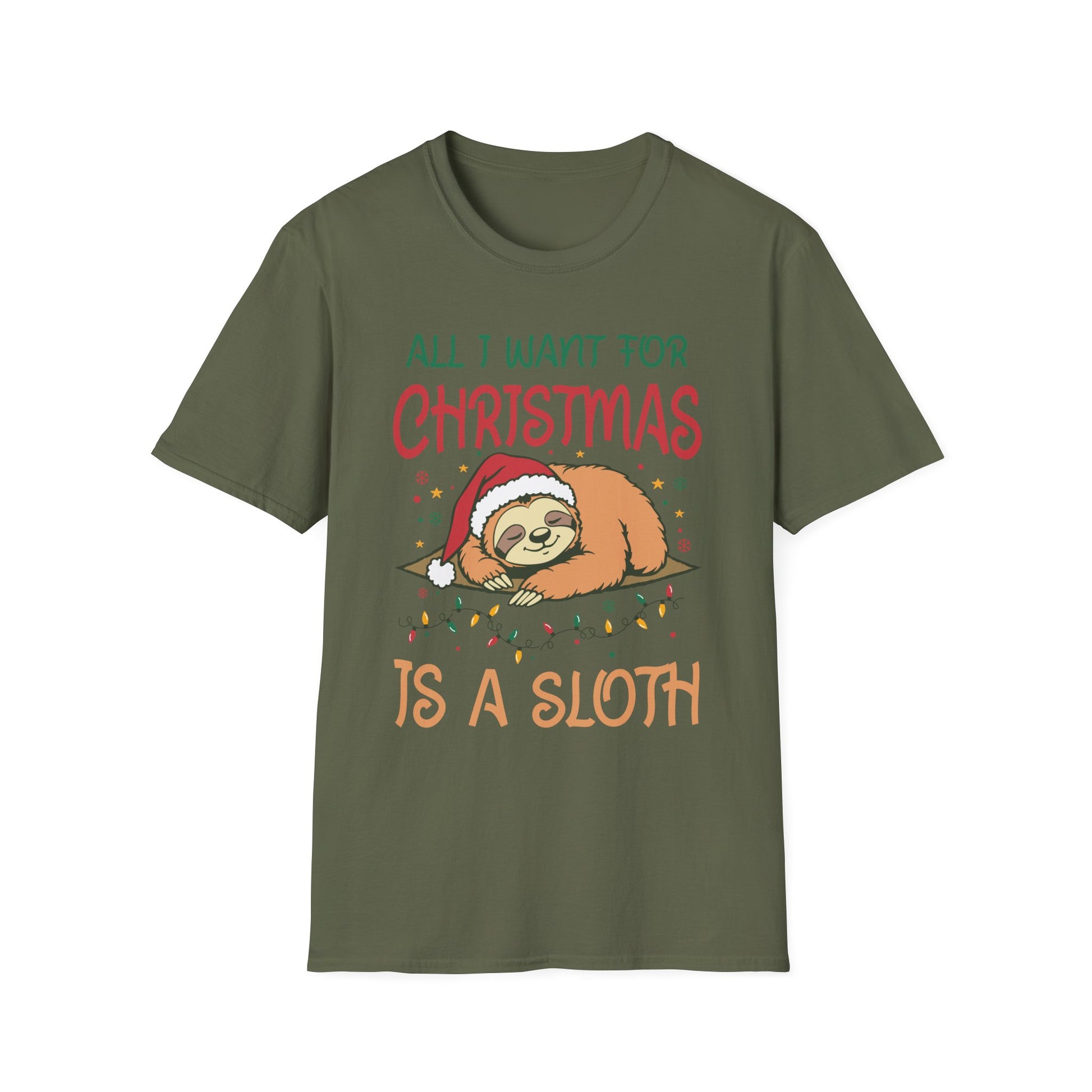 Christmas Funny Sloth Unisex T-Shirt