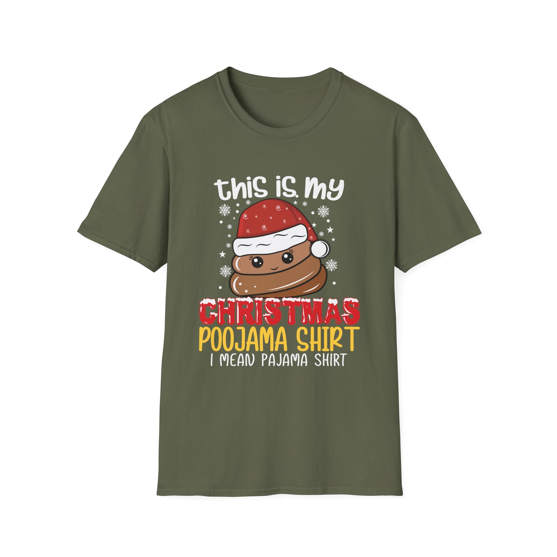 Christmas Pajama Shirt T-Shirt — "This Is My Christmas Poojama Shirt (I Mean Pajama Shirt)" Holiday Tee