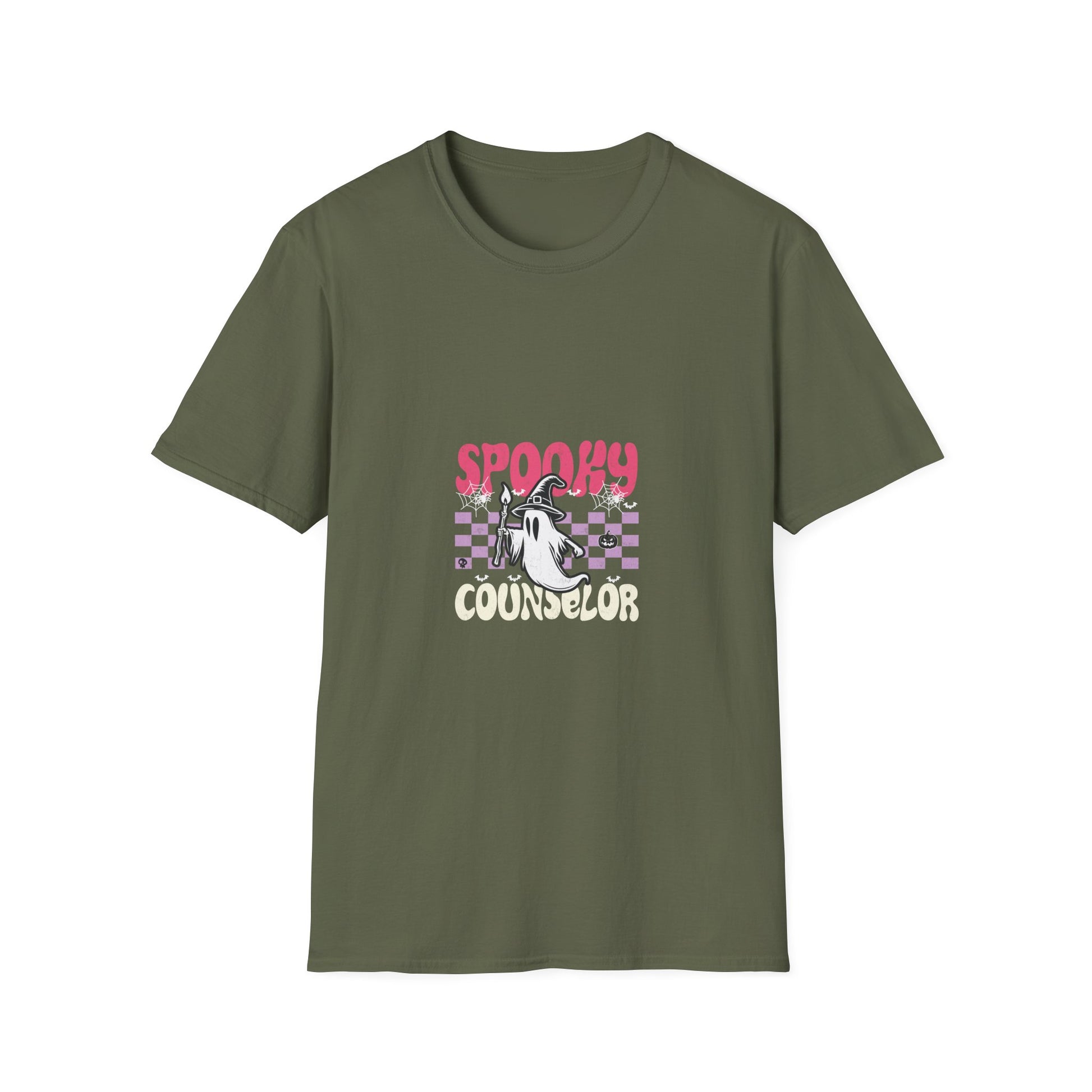 Spooky Counselor T-Shirt — Ghost Graphic Halloween Tee for School Counselors