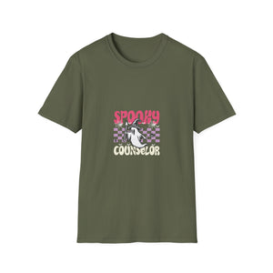 Spooky Counselor T-Shirt — Ghost Graphic Halloween Tee for School Counselors