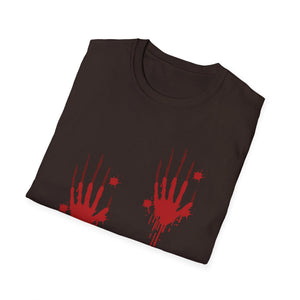 Horror Red Bloody Handprints T-Shirt — Halloween Graphic Tee