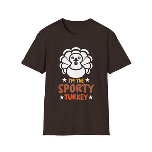 I’m the Sporty Turkey T-Shirt — Funny Thanksgiving Turkey Tee