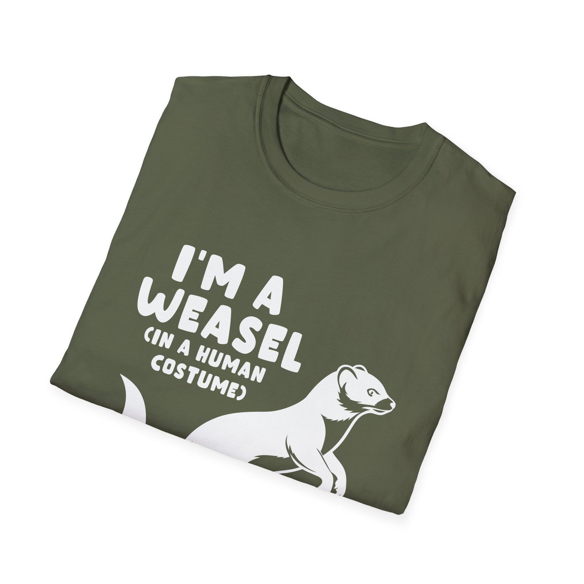 Weasel Costume Funny Halloween Cute Graphic T-Shirt-productor-mockup
