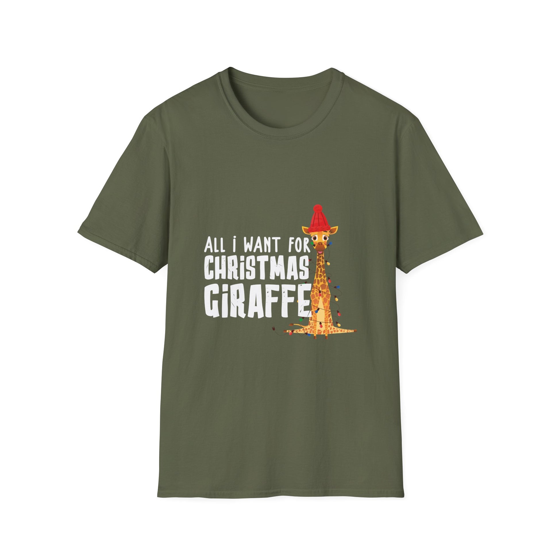 All I Want For Christmas Is A Giraffe Christmas Unisex T-Shirt