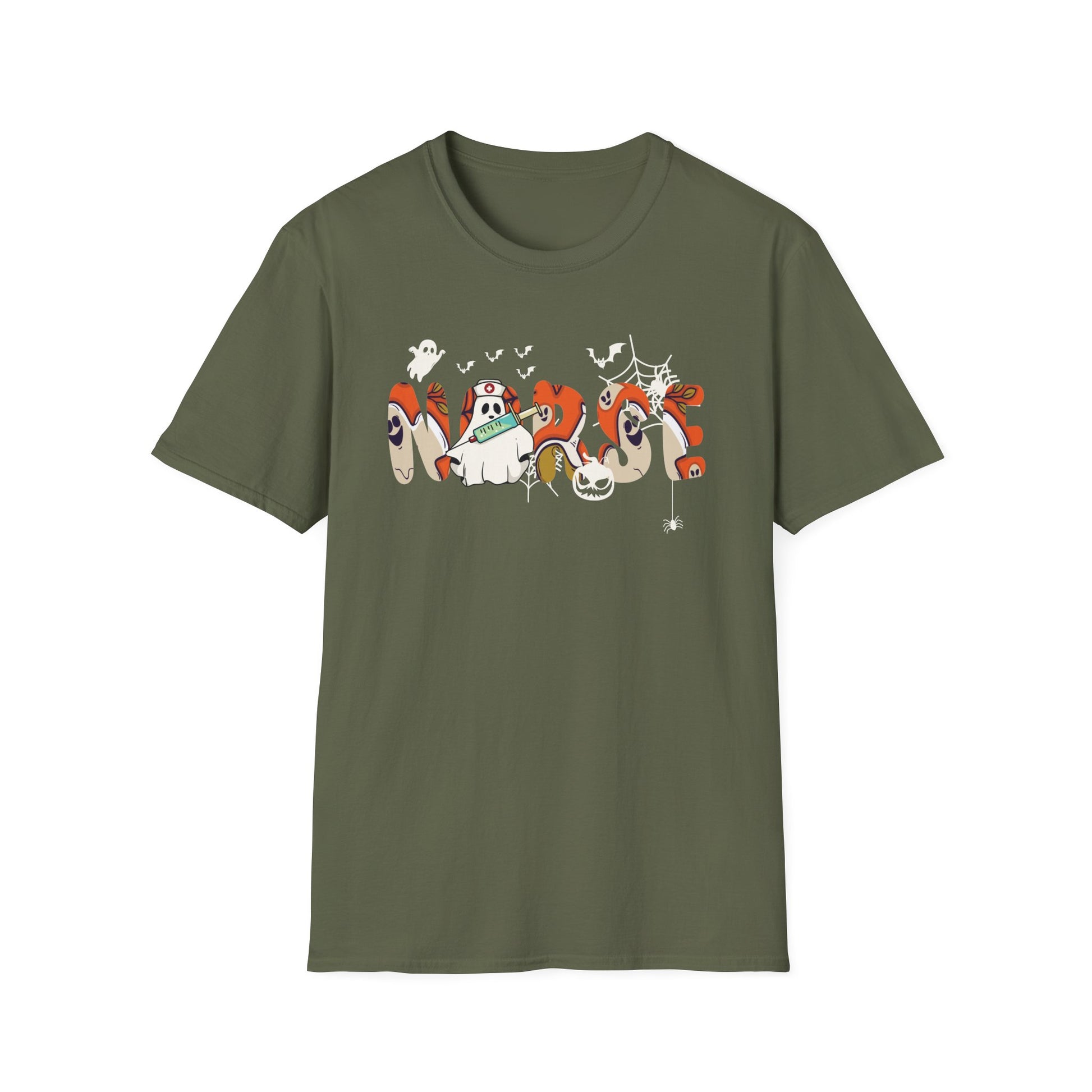 Halloween Spooky Moose T-Shirt — Cute Ghost & Pumpkin Costume Graphic Tee
