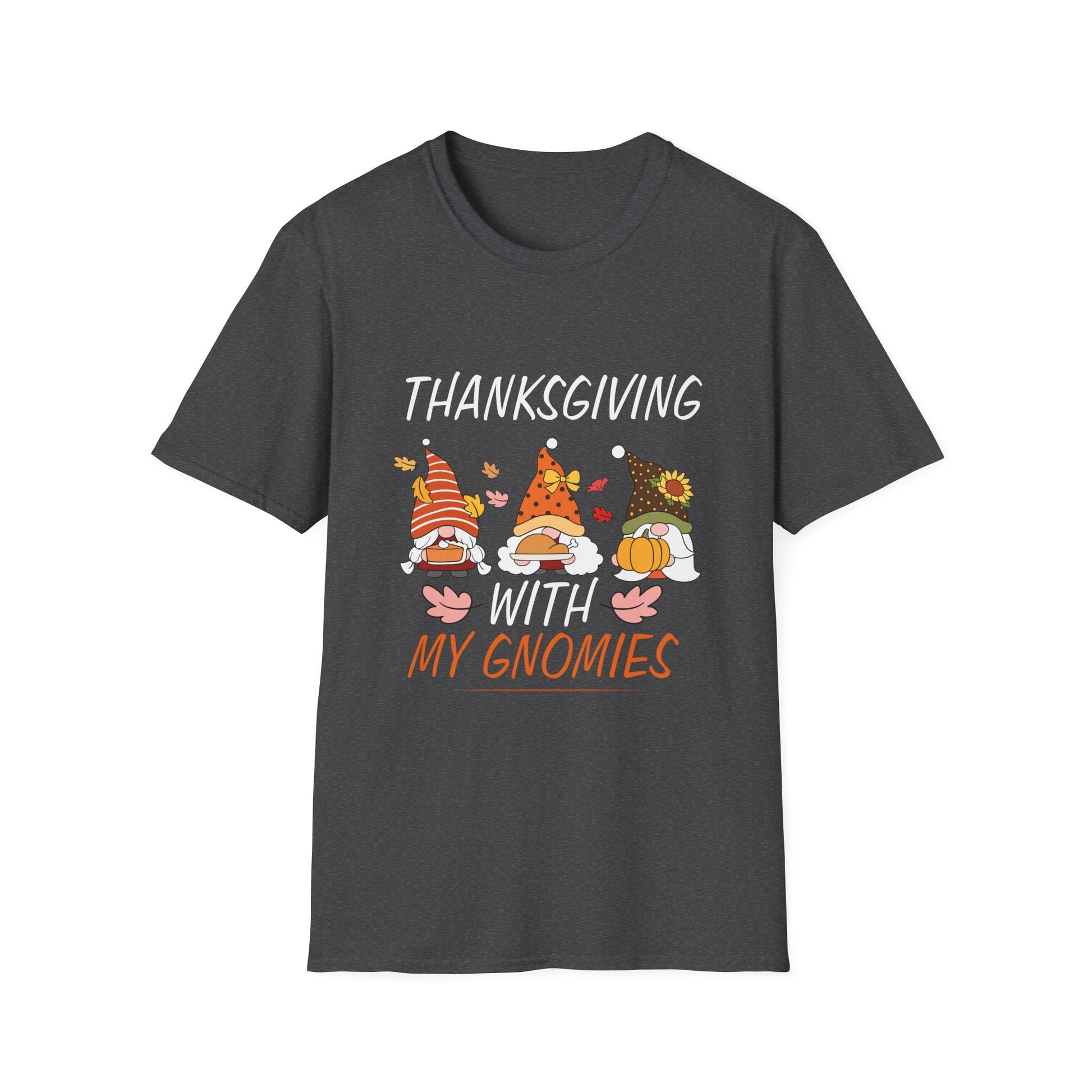 Thanksgiving With My Gnomies Fall Gnomes Funny Thanksgiving T-Shirt